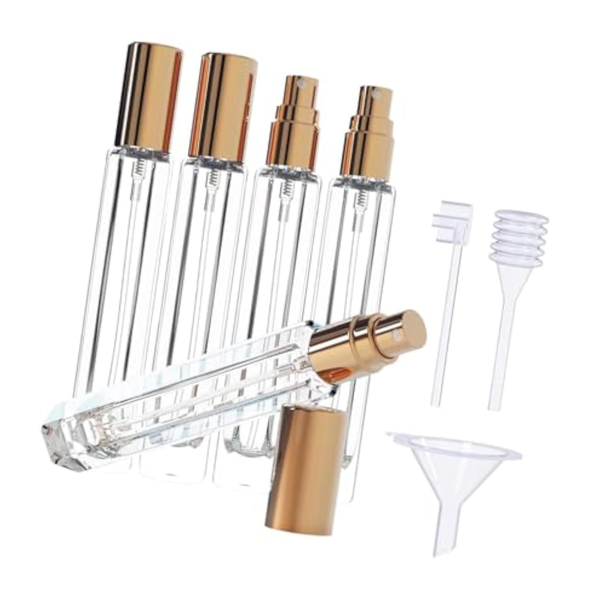 5 Pieces Glass Perfume Bottles, 10ml for Men and Women